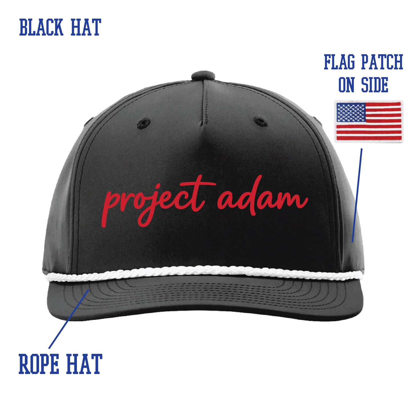 Project Adam Rope Hat Black