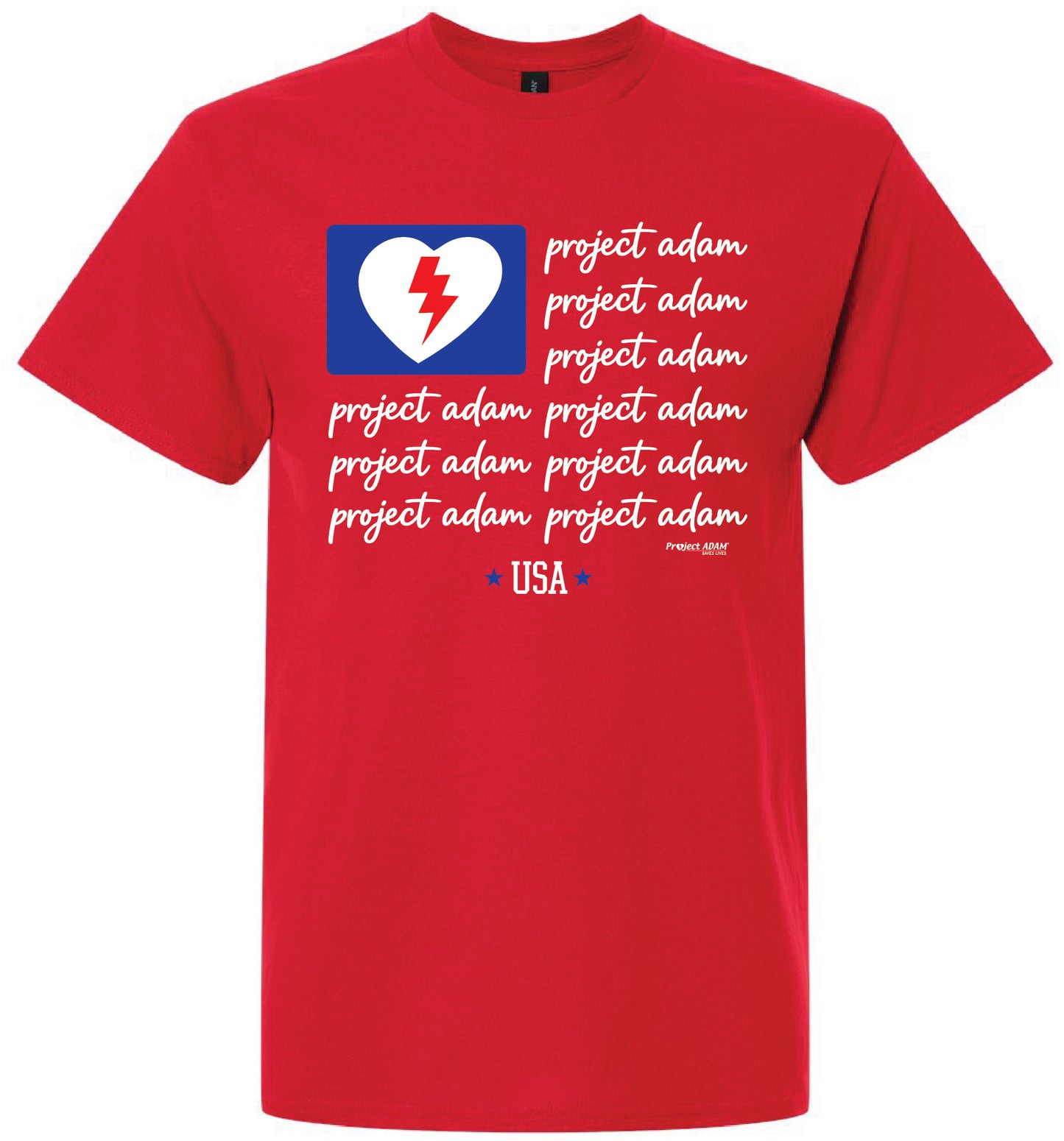 NEW! Project Adam USA Red Short Sleeve Tee