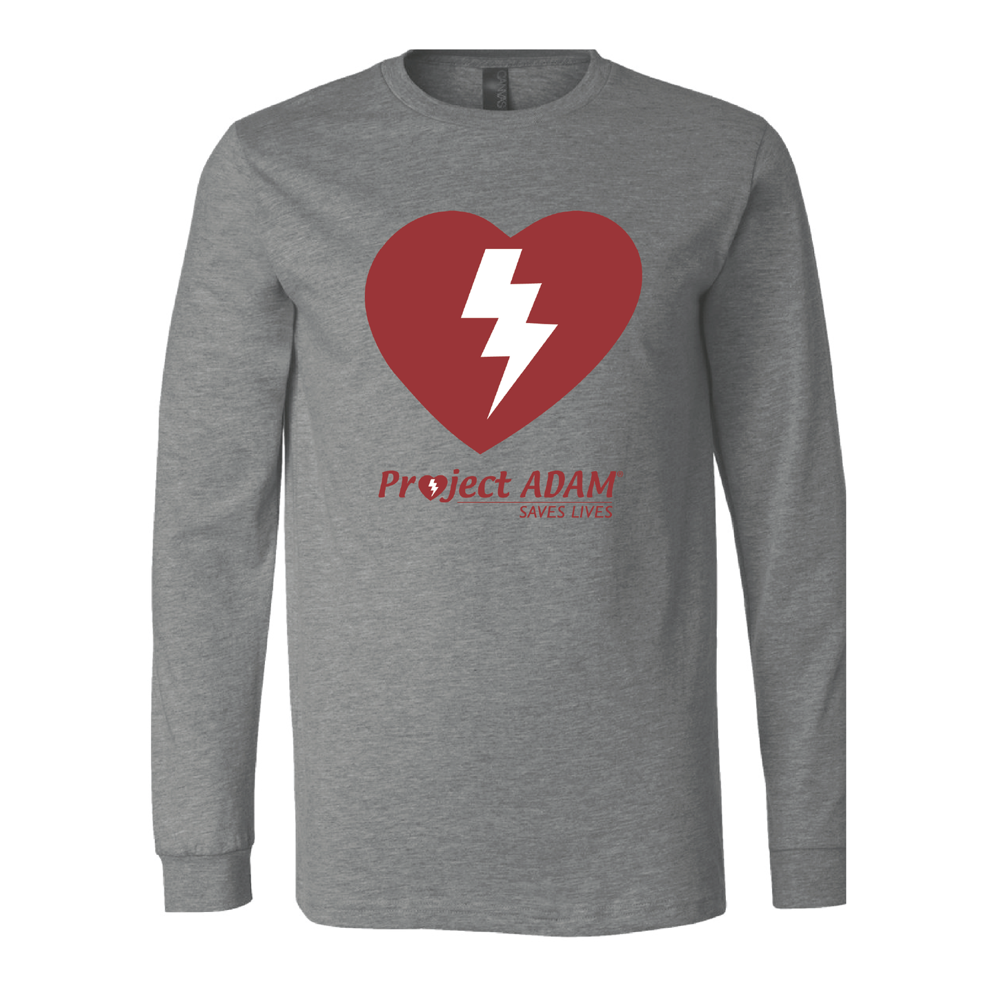 Project Adam Heart Lightning Dark Heather Long SleeveTee