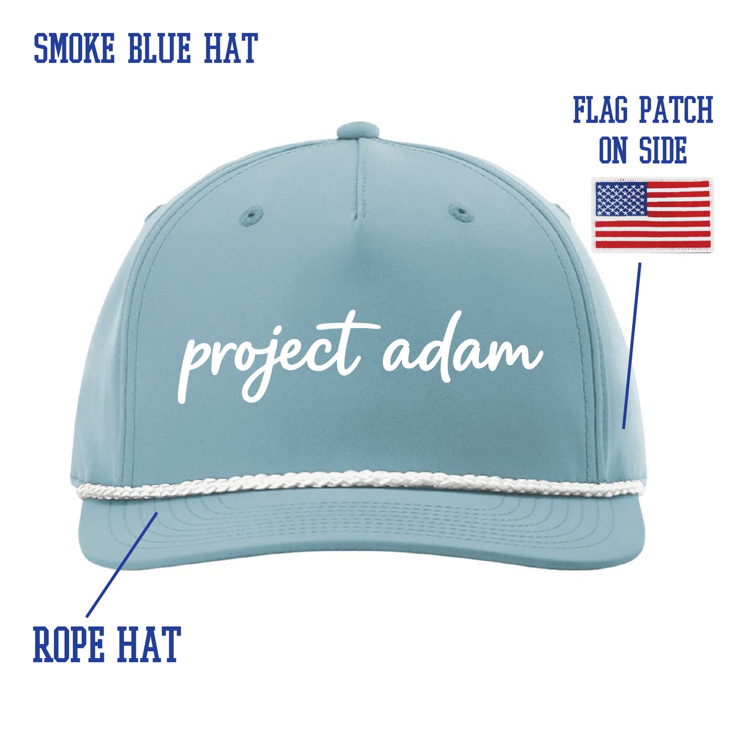 Project Adam Rope Hat Smoke Blue