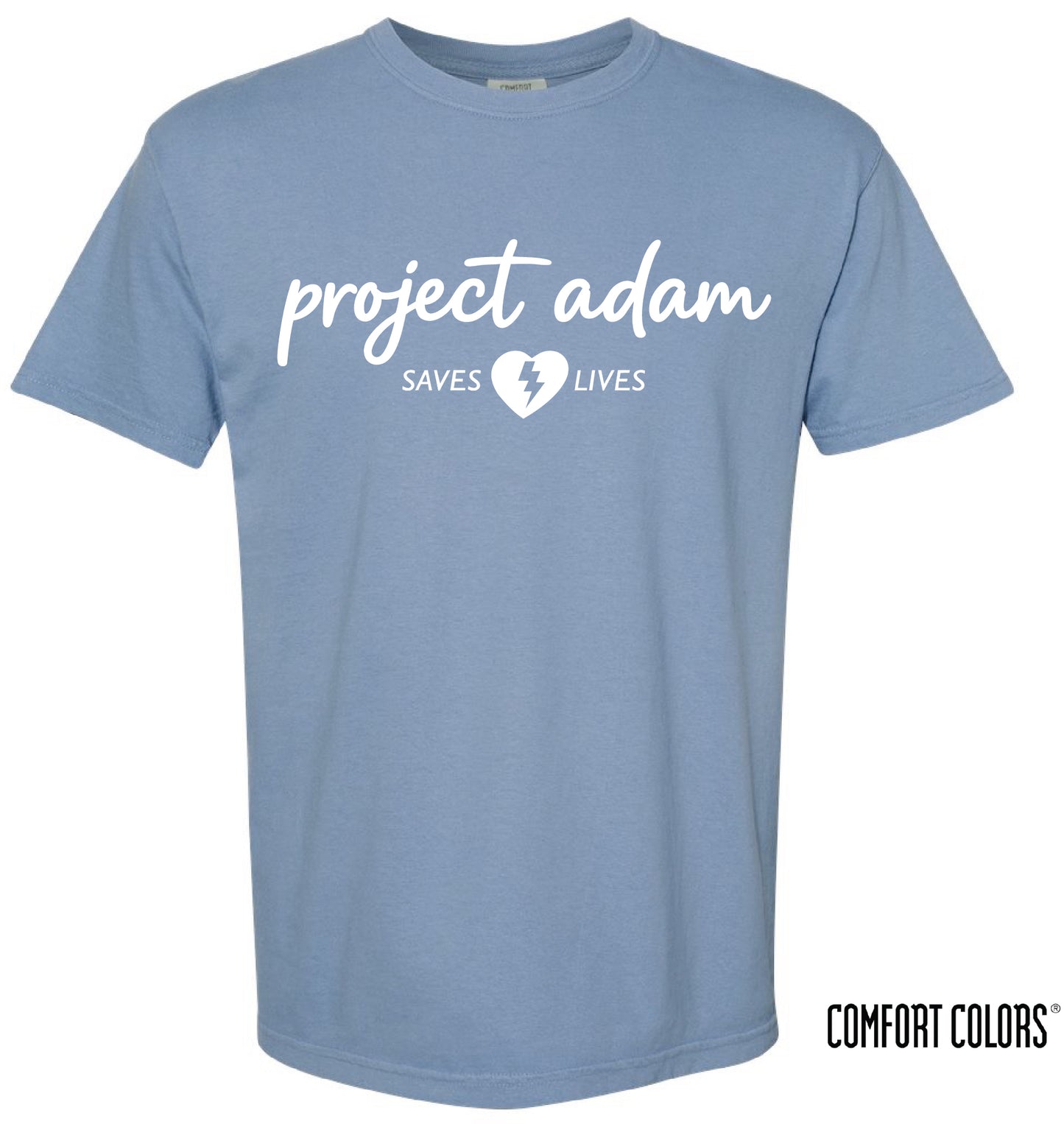 NEW! Project Adam Comfort Colors Washed Denim Short Sleeve Tee