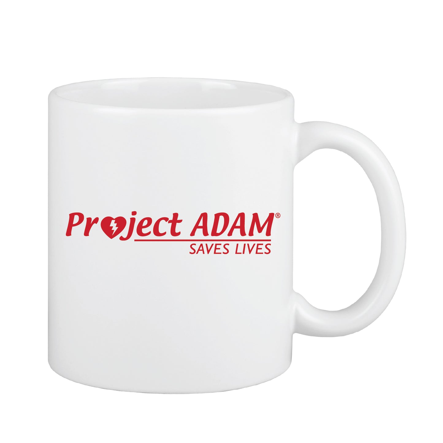Project Adam Logo Canvas Coffee Mug White