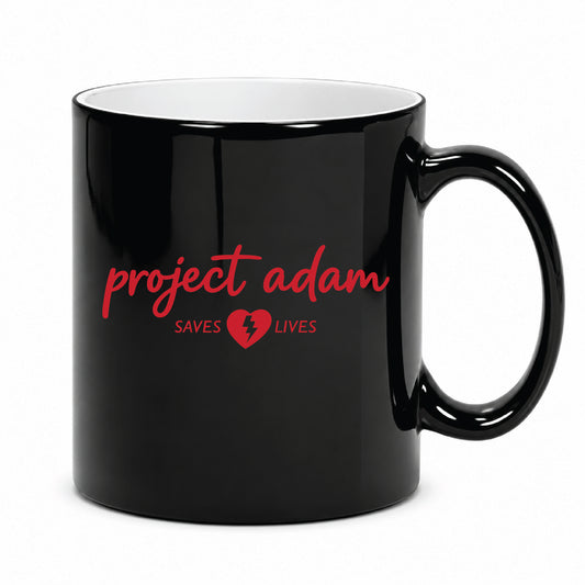 Project Adam Script Canvas Coffee Mug Black