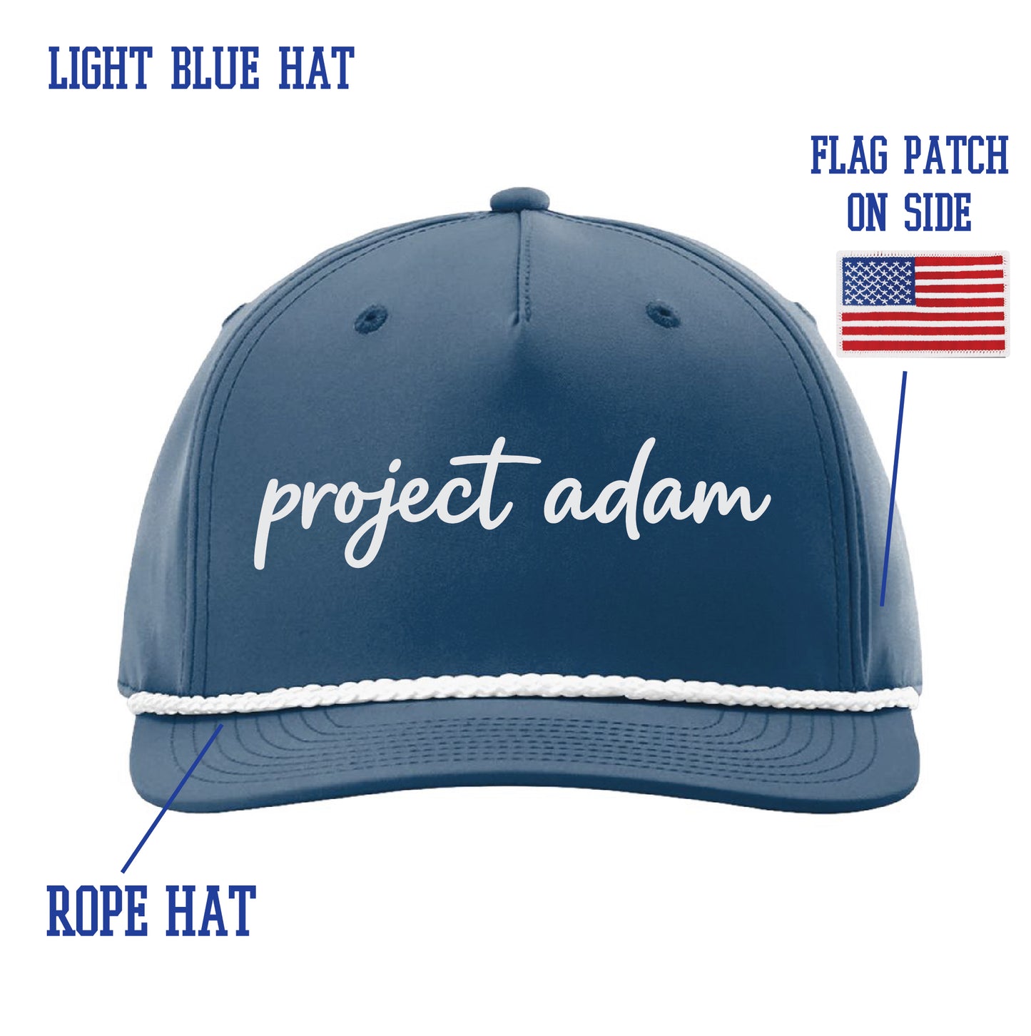 Project Adam Rope Hat Light Blue