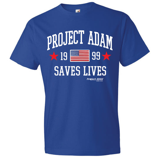 NEW! Project Adam USA Blue Short Sleeve Tee