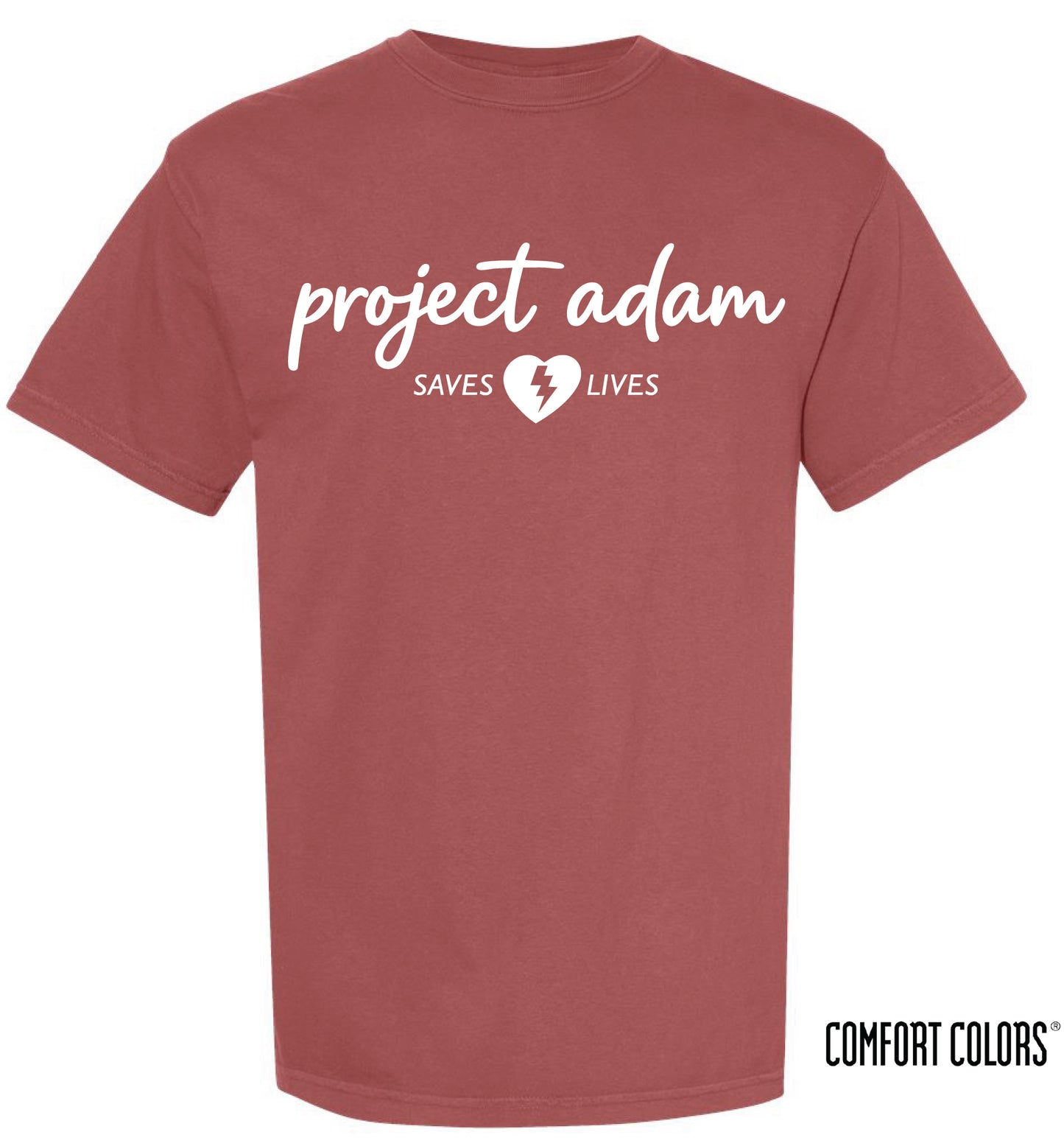 NEW! Project Adam Comfort Colors Brick Red Short Sleeve Tee