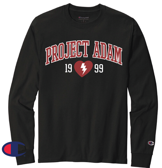 Project Adam Arch 1999 Champion Brand Dark Heather Long Sleeve Tee