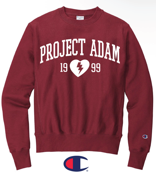 Project Adam Champion Brand Cardinal Red Reverse Weave Crew Sweatshirt