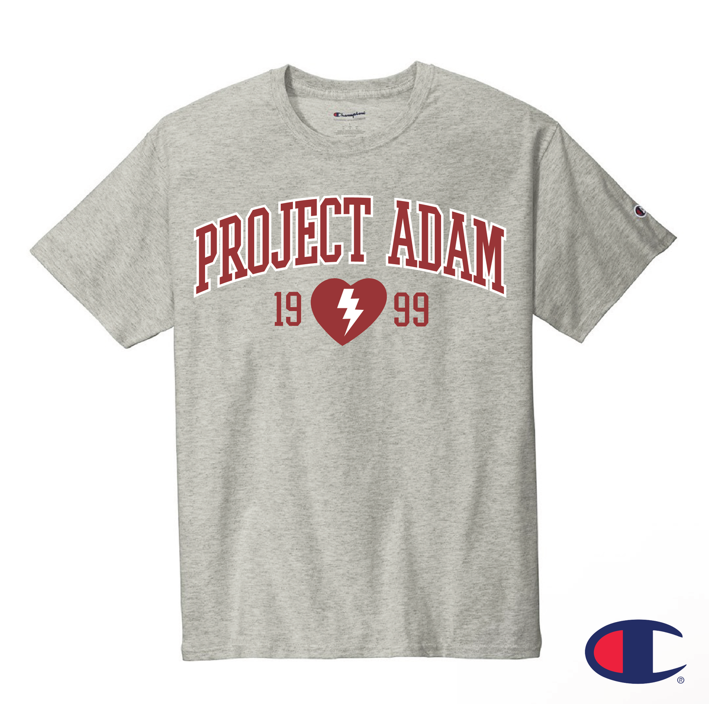 Project Adam Arch 1999 Champion Short Sleeve Grey Tee