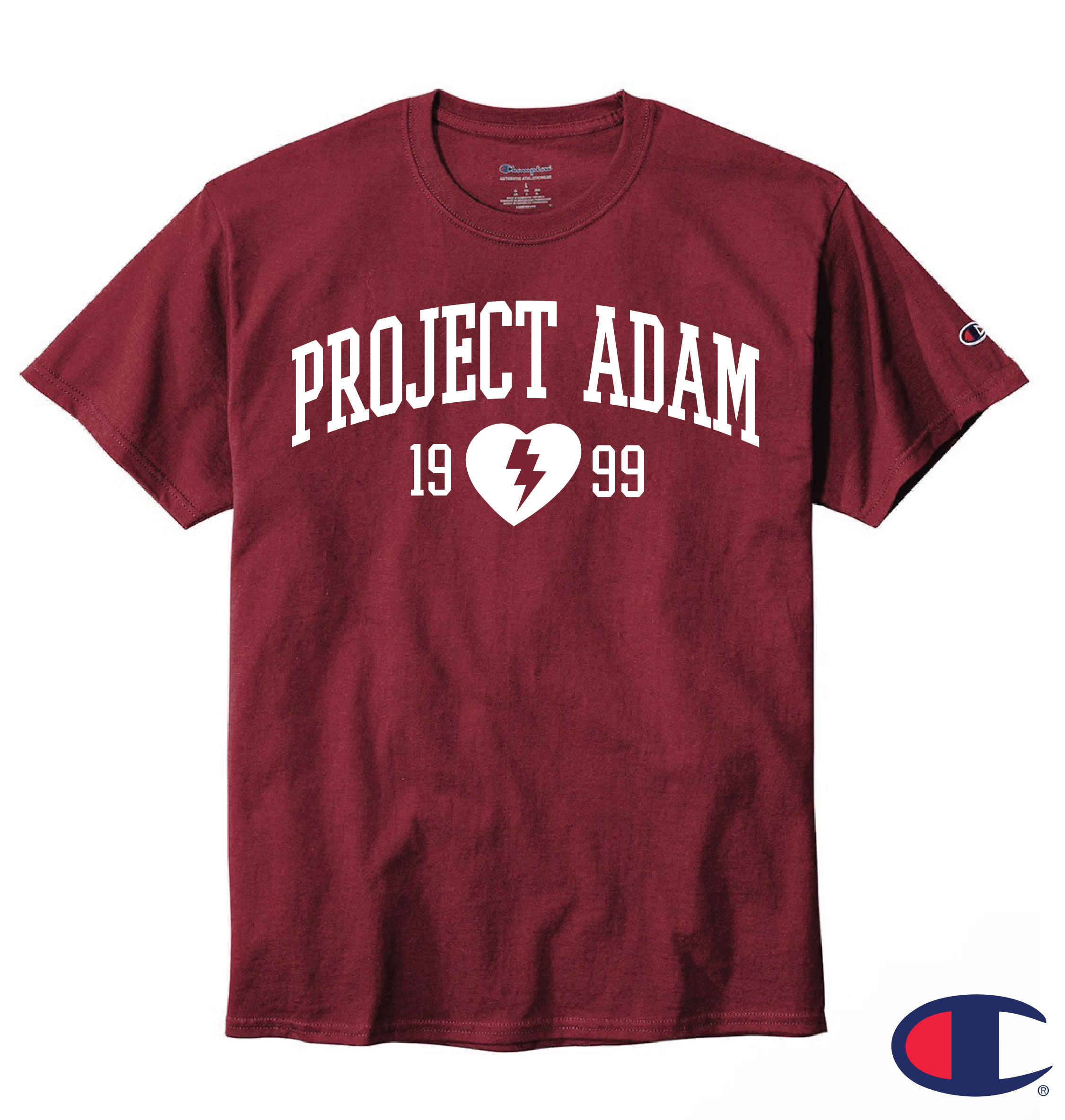 Project Adam Arch 1999 Champion Short Sleeve Red Tee