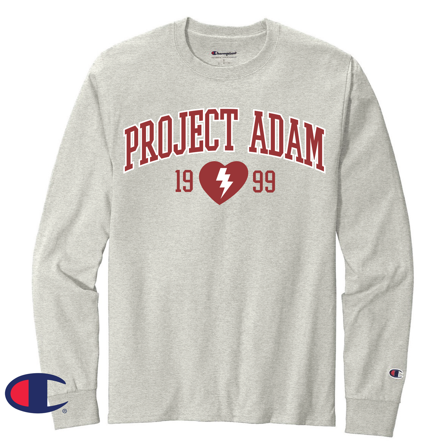 Project Adam Arch 1999 Heather Grey Long Sleeve Tee