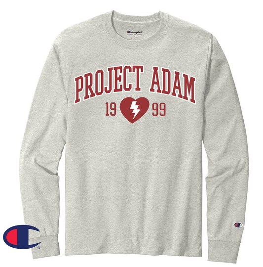 Project Adam Arch 1999 Champion Brand Oxford Grey Long Sleeve Tee