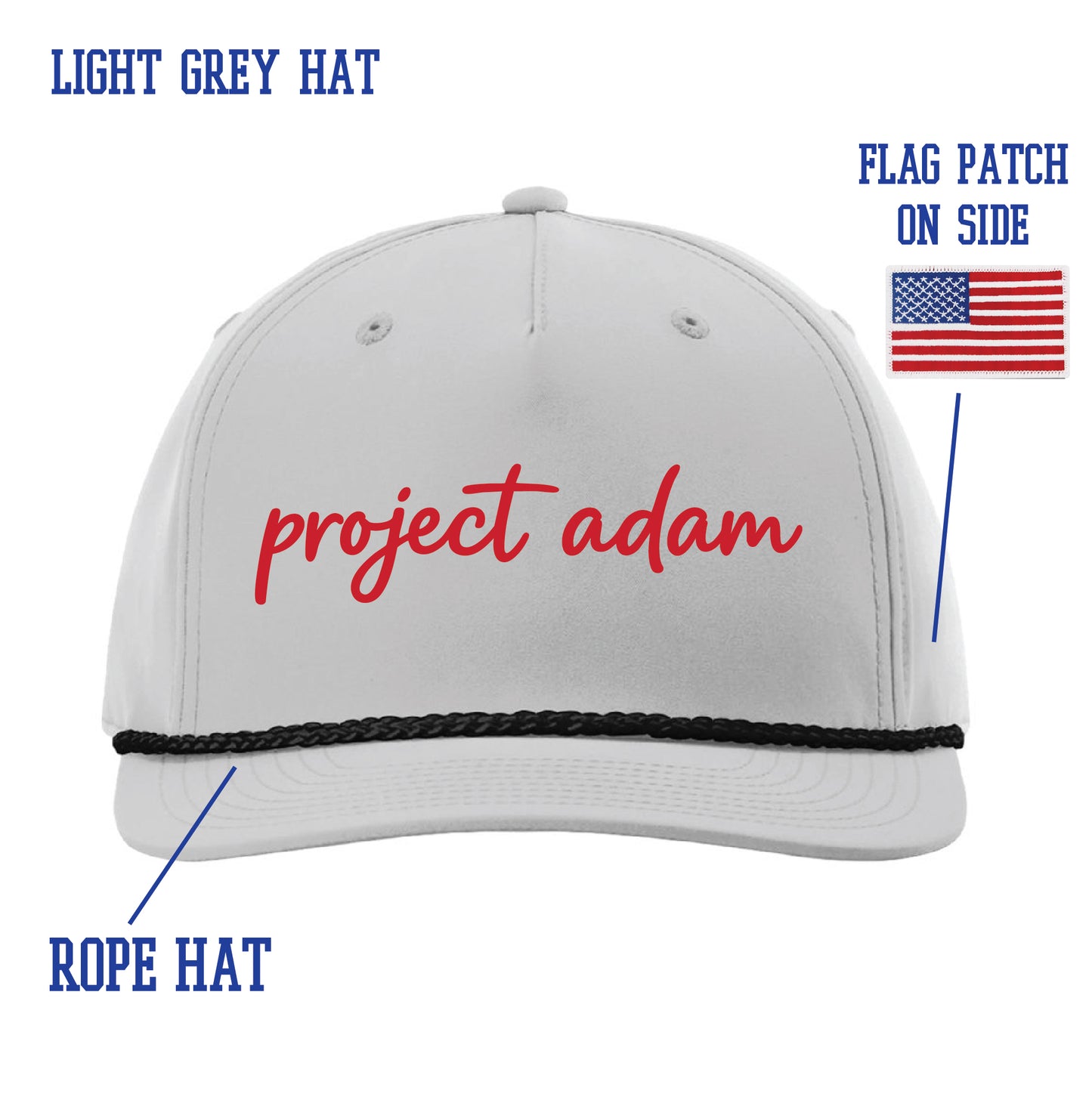 Project Adam Rope Hat Light Grey
