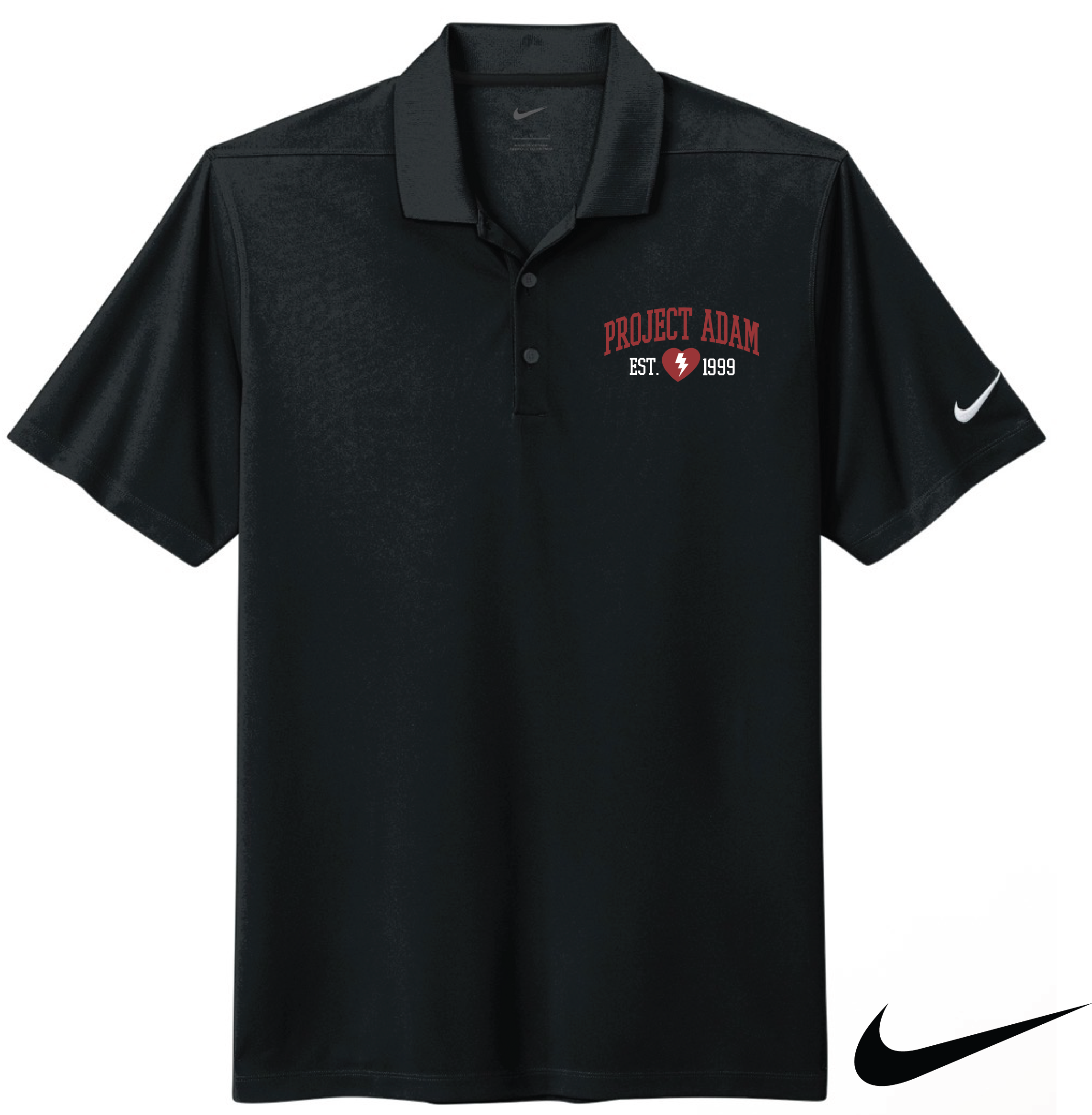 Project Adam Nike Brand Men's Perfomance Black Polo