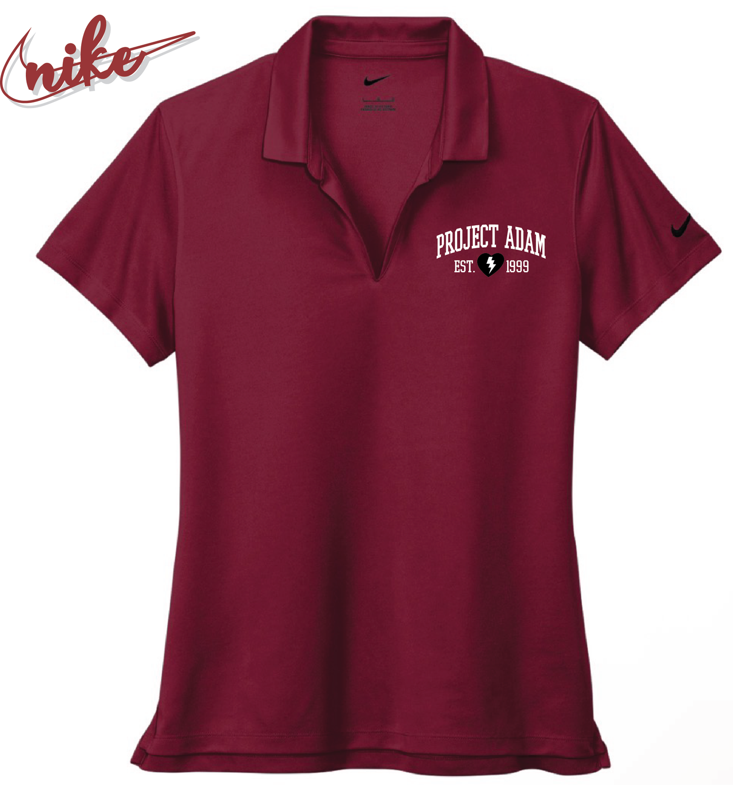 Project Adam Nike Brand Women's Perfomance Red Polo