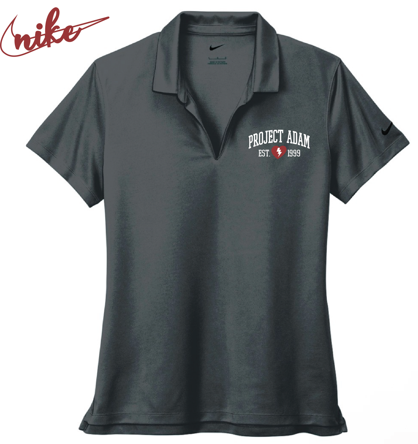 Project Adam Nike Brand Women's Perfomance Grey Polo