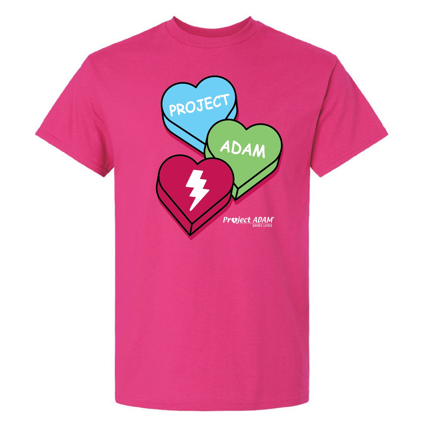 NEW! Project Adam Candy Heart Month Short Sleeve Tee
